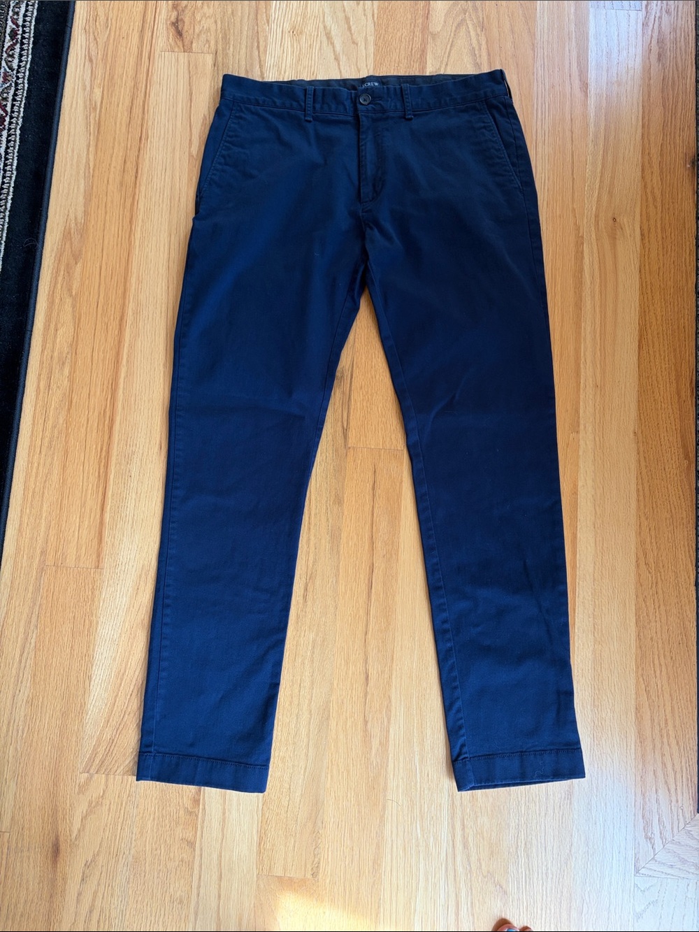 J. Crew Slim Fit Navy Cotton Chinos, Size 33x32 slim